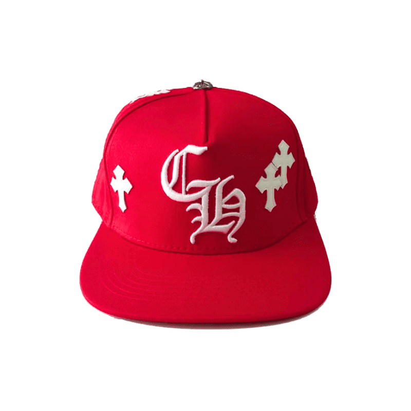 Boné Chrome Hearts Cross Patch Vermelho - Encomenda