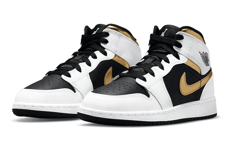 Jordan 1 Mid White Gold Black - Encomenda