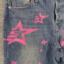 Calça Jeans Sp5der Pink Stars - Encomenda