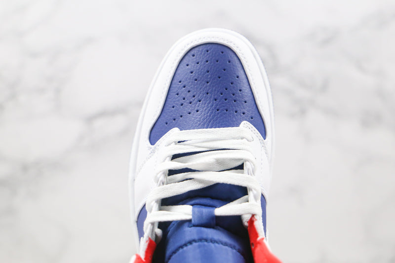Jordan 1 Mid White Laser Orange Deep Royal Blue - Encomenda