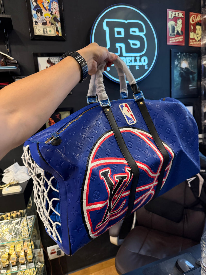Louis Vuitton Keepall Bandouliere 55 NBA LV Blue Basketball Weekend Travel Bag - Encomenda