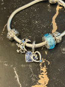 Pulseira Pandora Prata Com Berloques - Pronta Entrega
