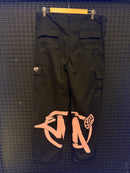 Calça Sarja Minus Two Preto Logo Rosa - Pronta Entrega