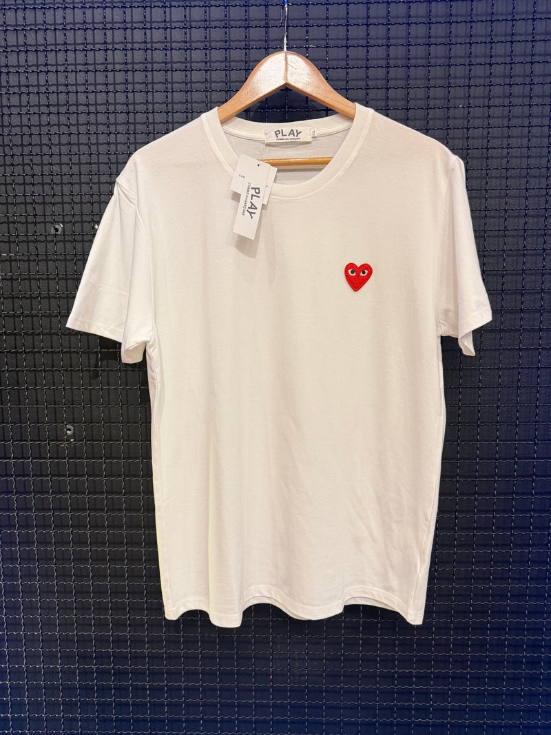 Camiseta Comme des Garçons Red Heart White - Pronta Entrega