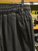 Calça Cargo Sarja Preta Com Punho - Pronta Entrega