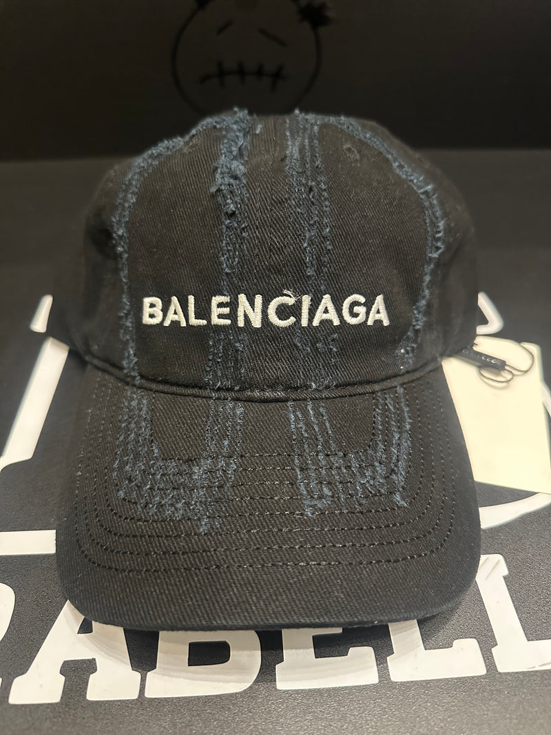 Boné Balenciaga Preto/Azul Aba Curva - Pronta Entrega