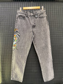 Calça Ed Hardy Jeans Destonado Bordado Caveira Águia Logo Traseiro - Pronta Entrega