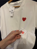 Camiseta Comme des Garçons Red Heart White - Pronta Entrega