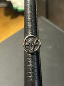 Anel Aço Inoxidável Prata Maçônico Grau Mestre - Pronta Entrega