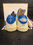 Tênis Nike Air Jordan 1 Low Travis Scott Fragment Military Blue - Pronta Entrega