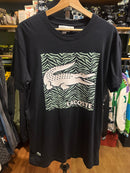 Camisa Lacoste Black Logo White/Green - Pronta Entrega