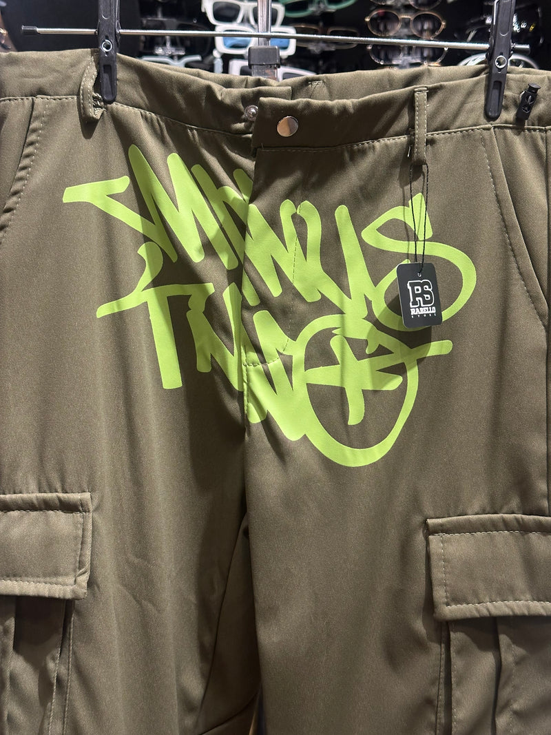 Calça Sarja Minus Two Verde Logo Verde - Pronta Entrega