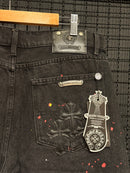 Short Chrome Hearts Jeans Printed - Pronta Entrega