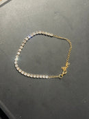 Pulseira Dourada Cravejada 15 + 10 CM - Pronta Entrega