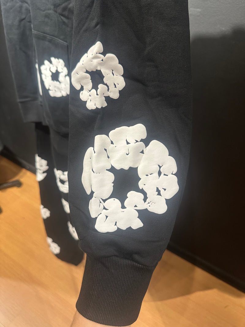 Conjunto Denim Tears Black/White Moletom + Calça - Pronta Entrega