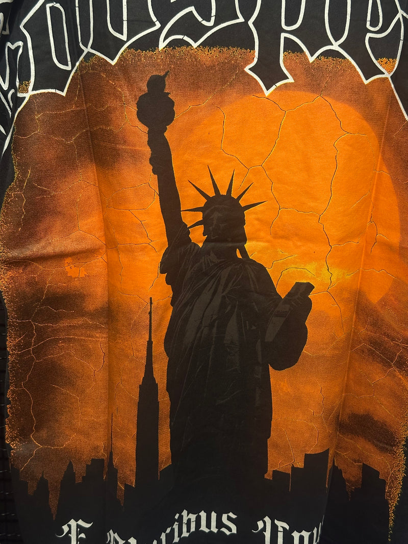 Camiseta Godspeed Liberty Statue Black/Orange - Pronta Entrega
