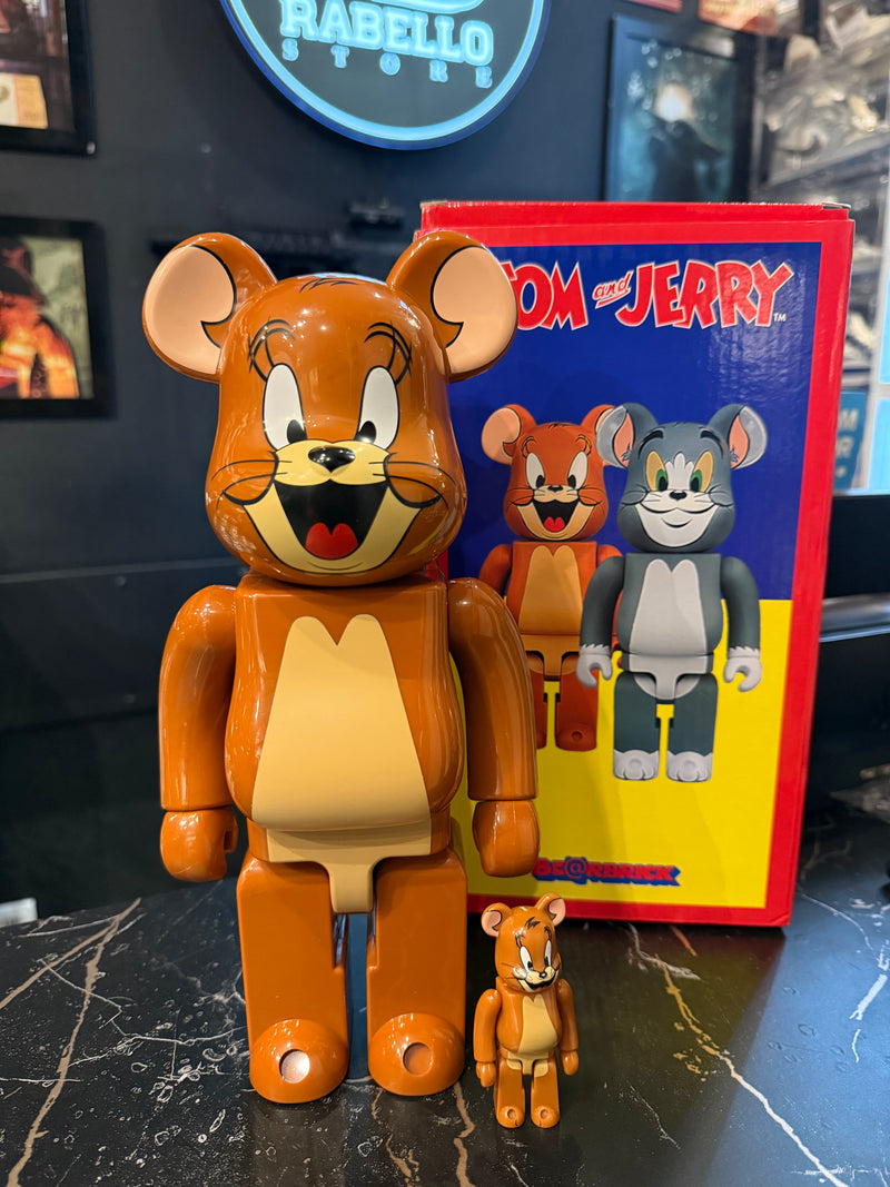 Bearbrick Bear Jerry: Tom & Jerry 400% Medicom Toy Boneco Colecionável 28cm - Pronta Entrega