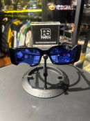 Óculos Off-White Retangular Preto Recortado Logo Branco Lente Azul  - Pronta Entrega