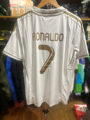Camisa Vintage Adidas Real Madrid Season 11/12 Gold/White Cristiano Ronaldo