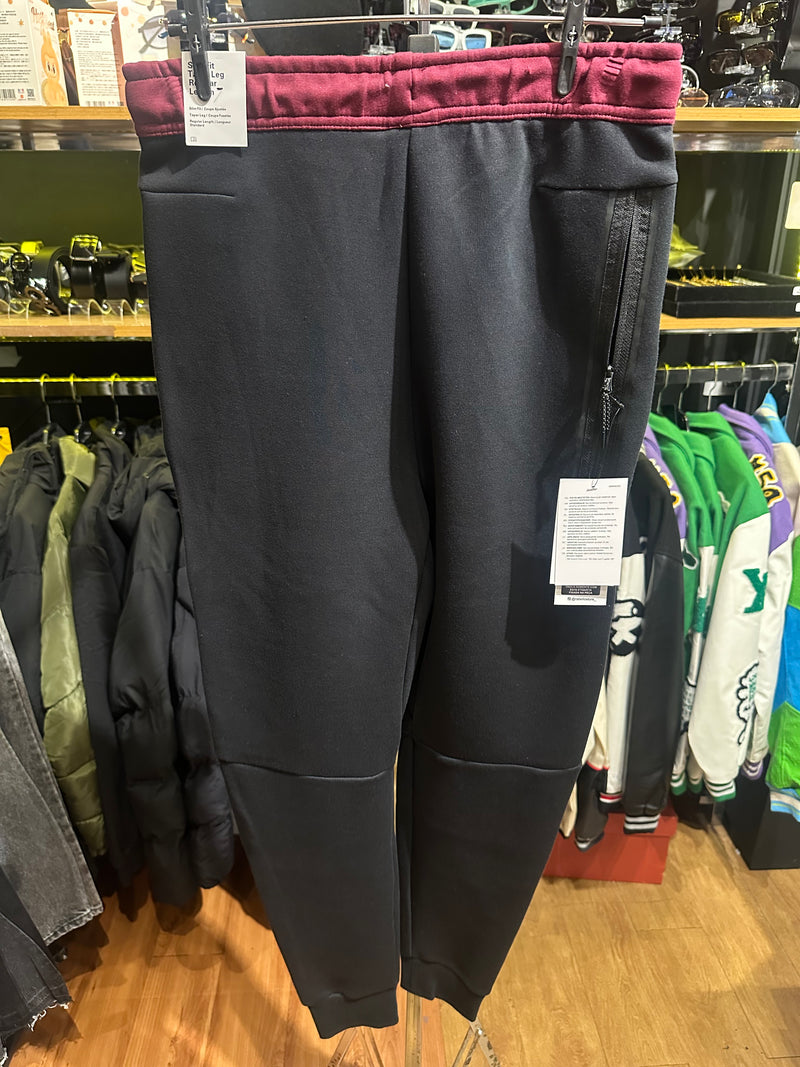 Calça Moletom Nike Slim Fit Preta/Vermelha Com Punho - Pronta Entrega