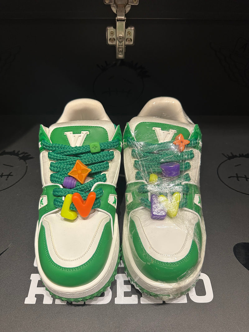 Tênis Louis Vuitton LV Trainer Maxi White Green - Pronta Entrega