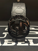 Cinto Gucci Black Fivela GG 110 CM  - Pronta Entrega