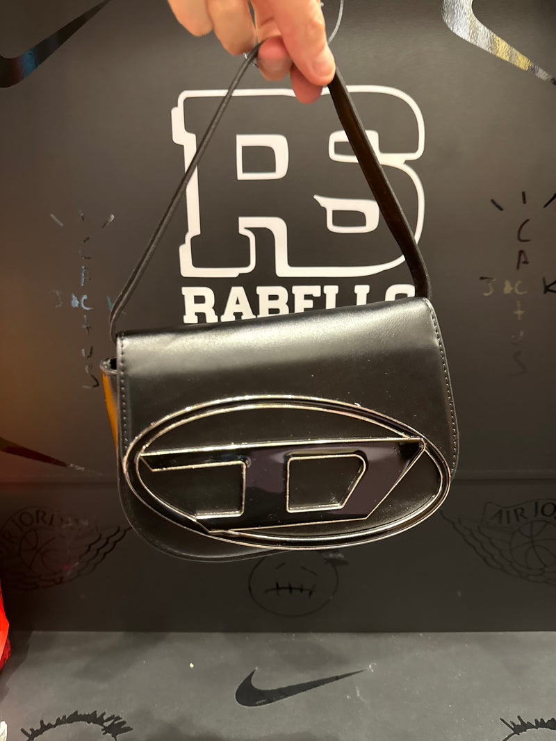 Bolsa Diesel Feminina 1DR Crossbody Couro Preto - Pronta Entrega