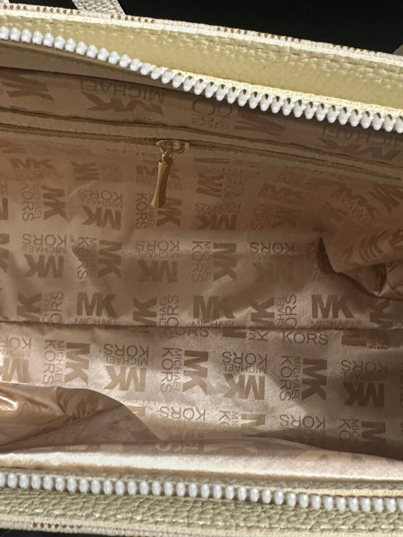 Bolsa Tote Feminina Michael Kors MK Monogram Cream - Pronta Entrega