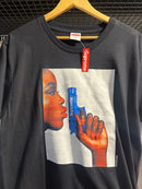 Camiseta SUPREME Gun Blue Preta - Pronta Entrega