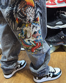 Calça Ed Hardy Jeas Skull Vintage Destonado