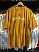 Camiseta Palm Angels Milano Flor Marrom - Pronta Entrega