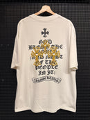 Camiseta Chrome Hearts Triple Cruz Gold White - Pronta Entrega