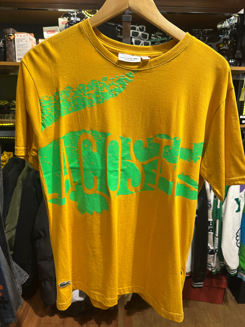 Camisa Lacoste Amarela Logo Croc Green - Pronta Entrega