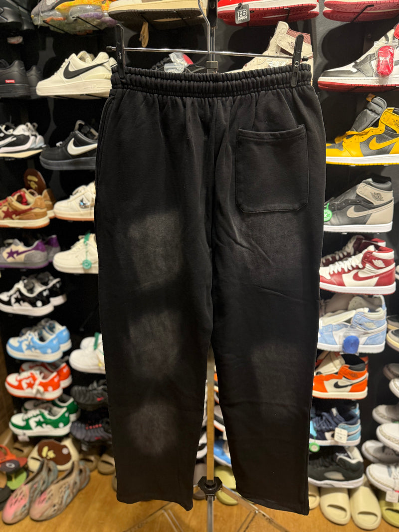 Calça Hellstar Moletom Track Print Destonado Preto - Pronta Entrega