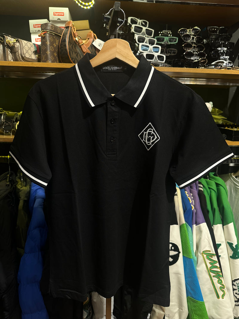 Camiseta Polo Dolce & Gabbana Preta - Pronta Entrega