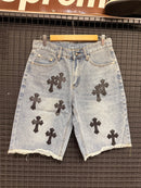 Short Chrome Hearts Jeans Cruz Black - Pronta Entrega