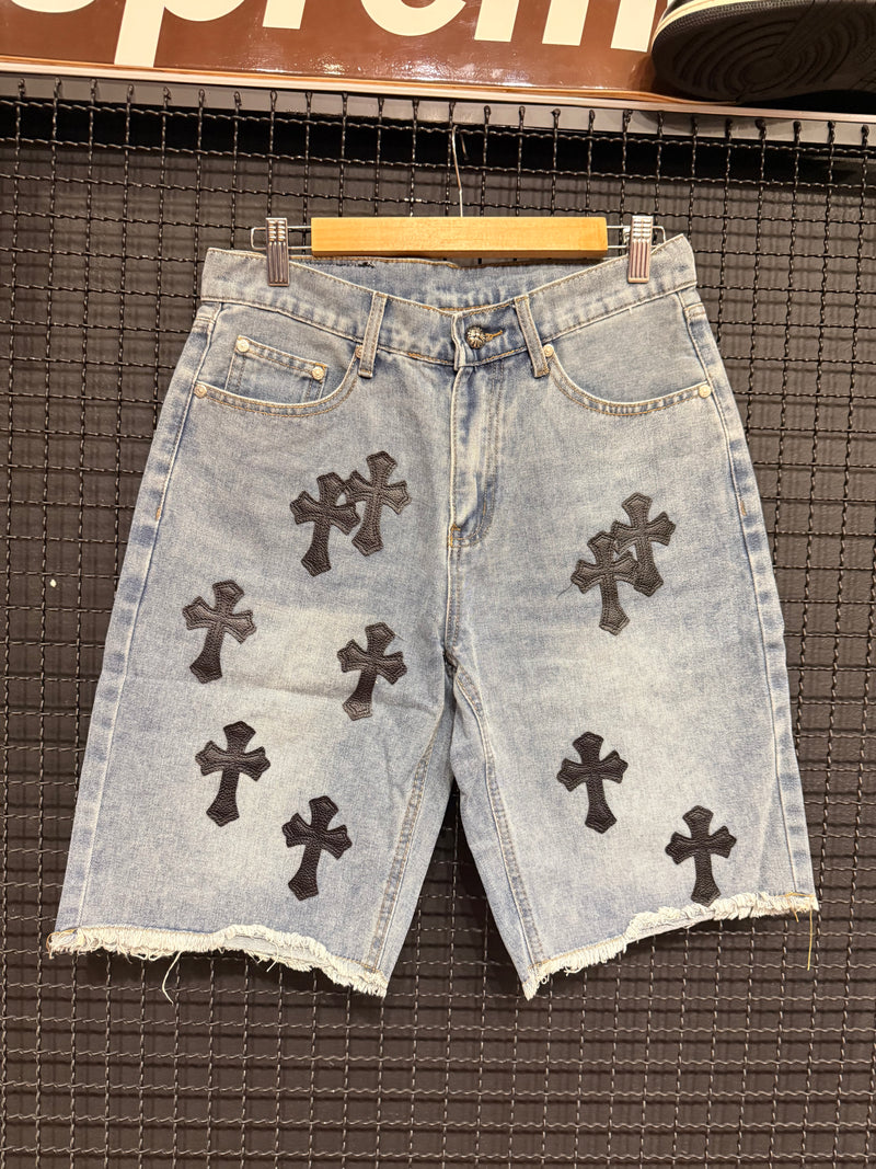 Short Chrome Hearts Jeans Cruz Black - Pronta Entrega