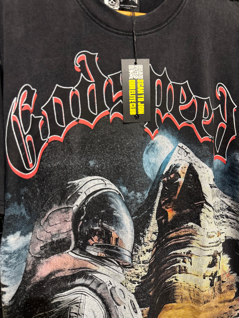 Camiseta Godspeed Space Man Black - Pronta Entrega