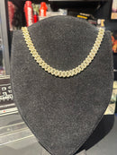 Corrente Ice Cravejada Em Zicornia Cubica Dourada - Pronta Entrega