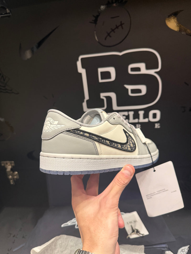 Tênis Nike Air Jordan 1 Low X Dior Grey - Pronta Entrega