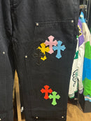 Calça Jeans Preta Chrome Hearts Patch Carpenter - Pronta Entrega
