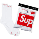 Hanes x Supreme Meias 2 Pack Branco e Preto - Encomenda