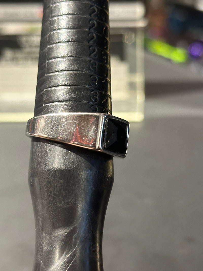 Anel Aço Inoxidável Pedra Ônix 35 CM - Pronta Entrega