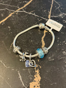 Pulseira Pandora Prata Com Berloques - Pronta Entrega