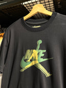 Camiseta Nike Jordan Preta Green - Pronta Entrega
