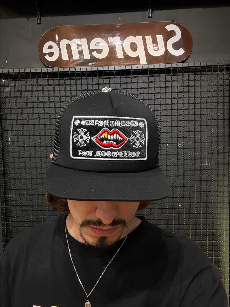Boné Chrome Hearts Chomper Hollywood Trucker Black - Pronta Entrega