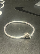 Bracelete de Prata em Trama com Fecho Retangular - Pronta Entrega