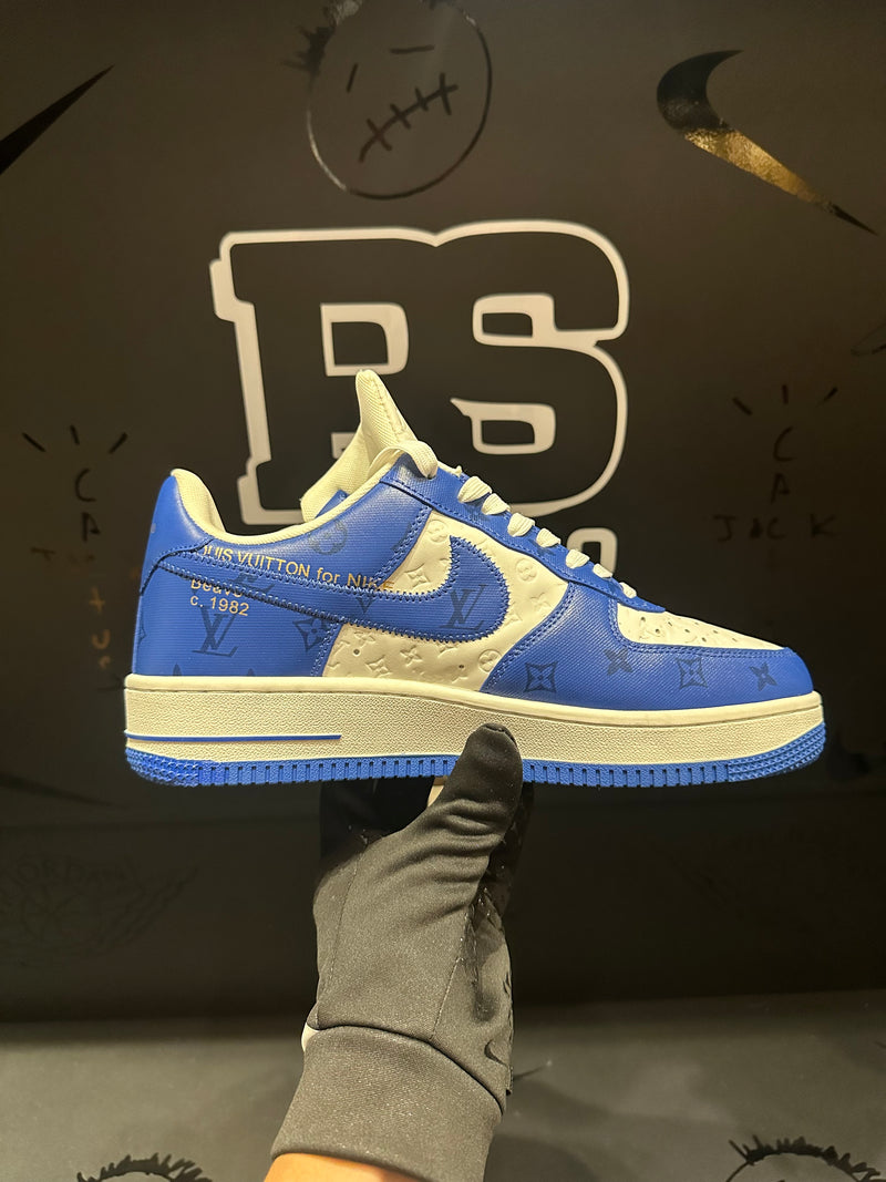 Tênis Nike Air Force 1 Low X Louis Vuitton Blue - Pronta Entrega