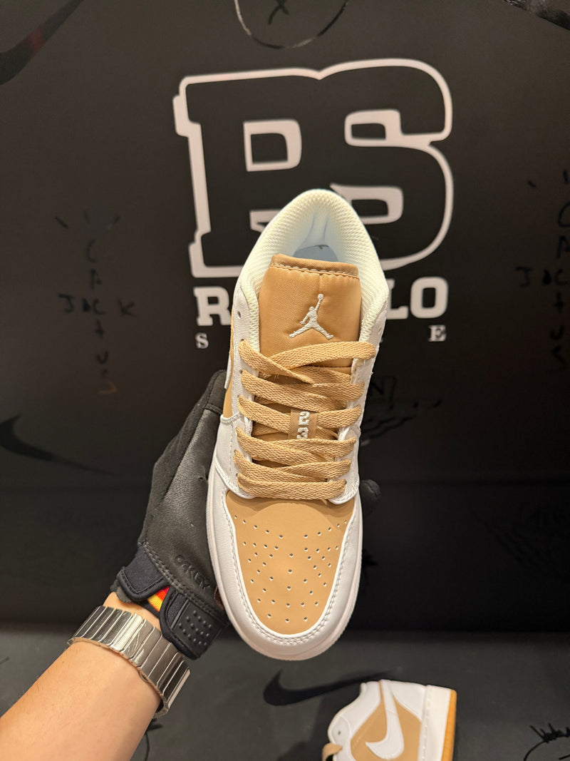 Tênis Nike Air Jordan 1 Low Hemp White - Pronta Entrega