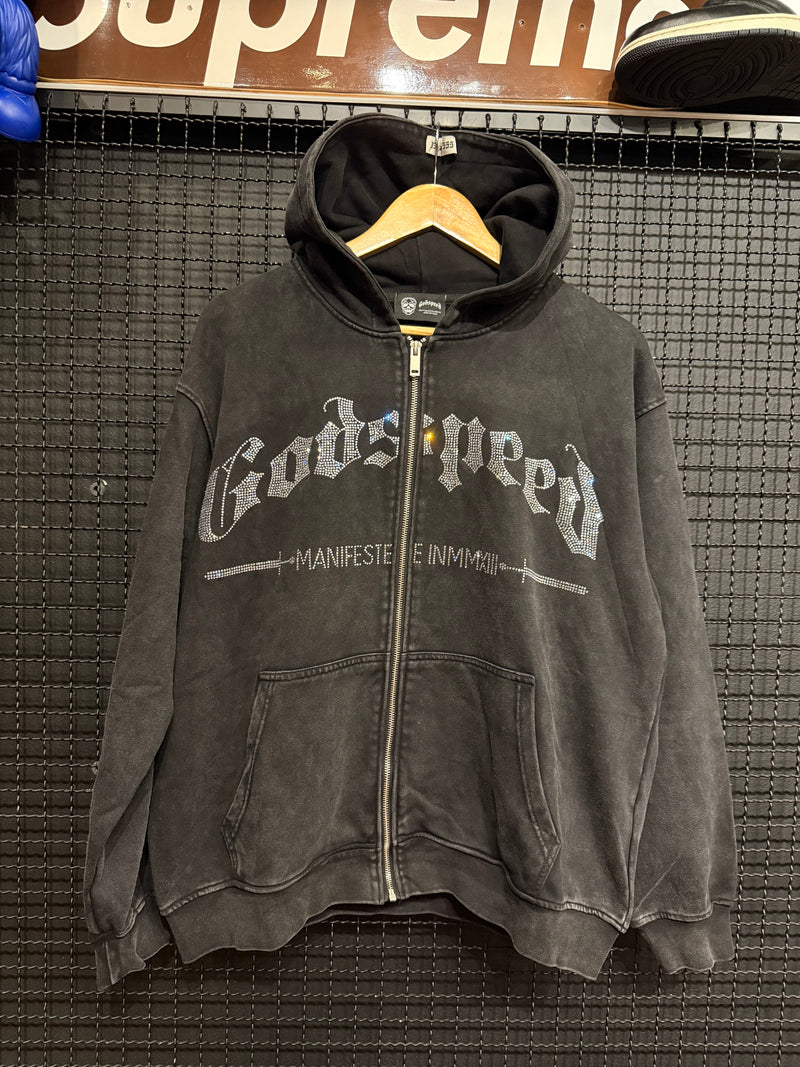 Jaqueta Godspeed Logo Cravejado Black - Pronta Entrega